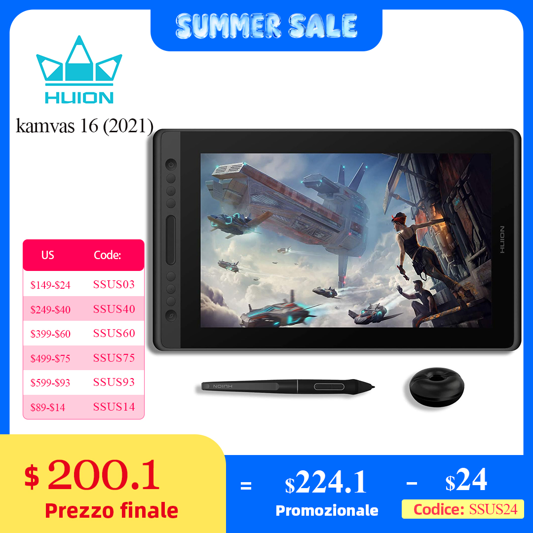 Huion Tablet Accessories - HUION-신상품 Kamvas 16(2021) 그래픽 드로잉 모니터