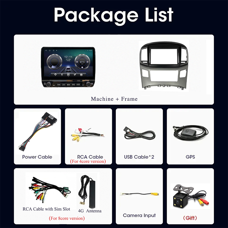 현대 H1 스타렉스 2015-2018용 2Din 안드로 - Tablet Danish Mobile & Accessories Photos 리뷰 및 가격
