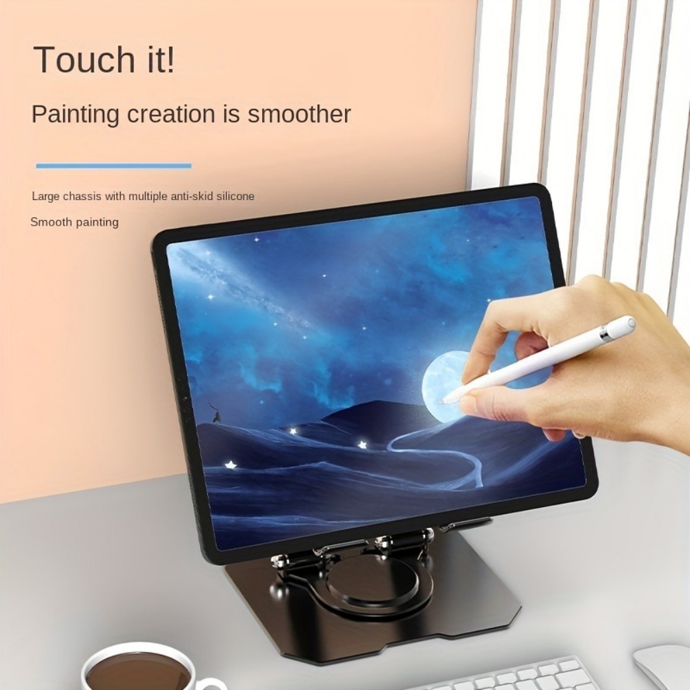 360 °   회전식 태블릿 스탠드 조정 가능한 접이식 - Huawei Tablet Accessories 리뷰 및 가격