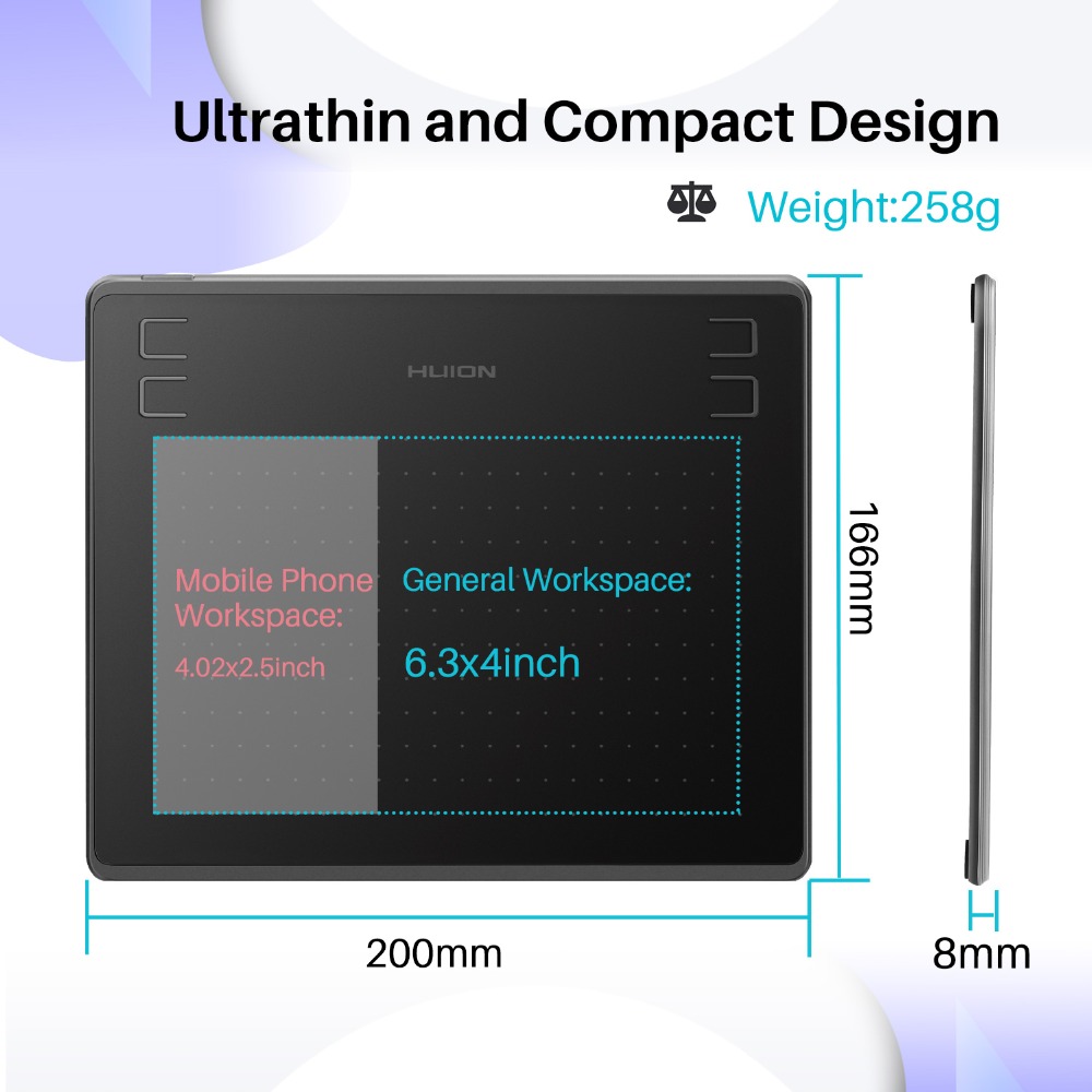 화왕 HS64 그래픽 디지털 기판, 배터리 없는 디지털 - Huion Tablet Accessories 리뷰 및 가격