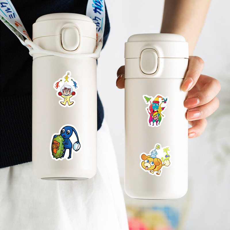 100개 귀여운 식물 피크민 낙서 스티커 - 저널, 노 - Tablet Cute Accessories 리뷰 및 가격