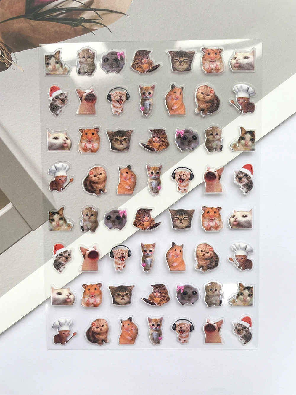 미니 Pvc 재미 있은 고양이 포스터 상품 스티커 네일 - Tablet Cute Accessories 리뷰 및 가격