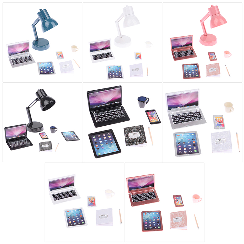 1:12 인형 집 미니어처 노트북 전화 태블릿 책상 램 - Tablet Accessories Kids 리뷰 및 가격